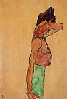 Male Canvas Paintings - Standing Male Nude